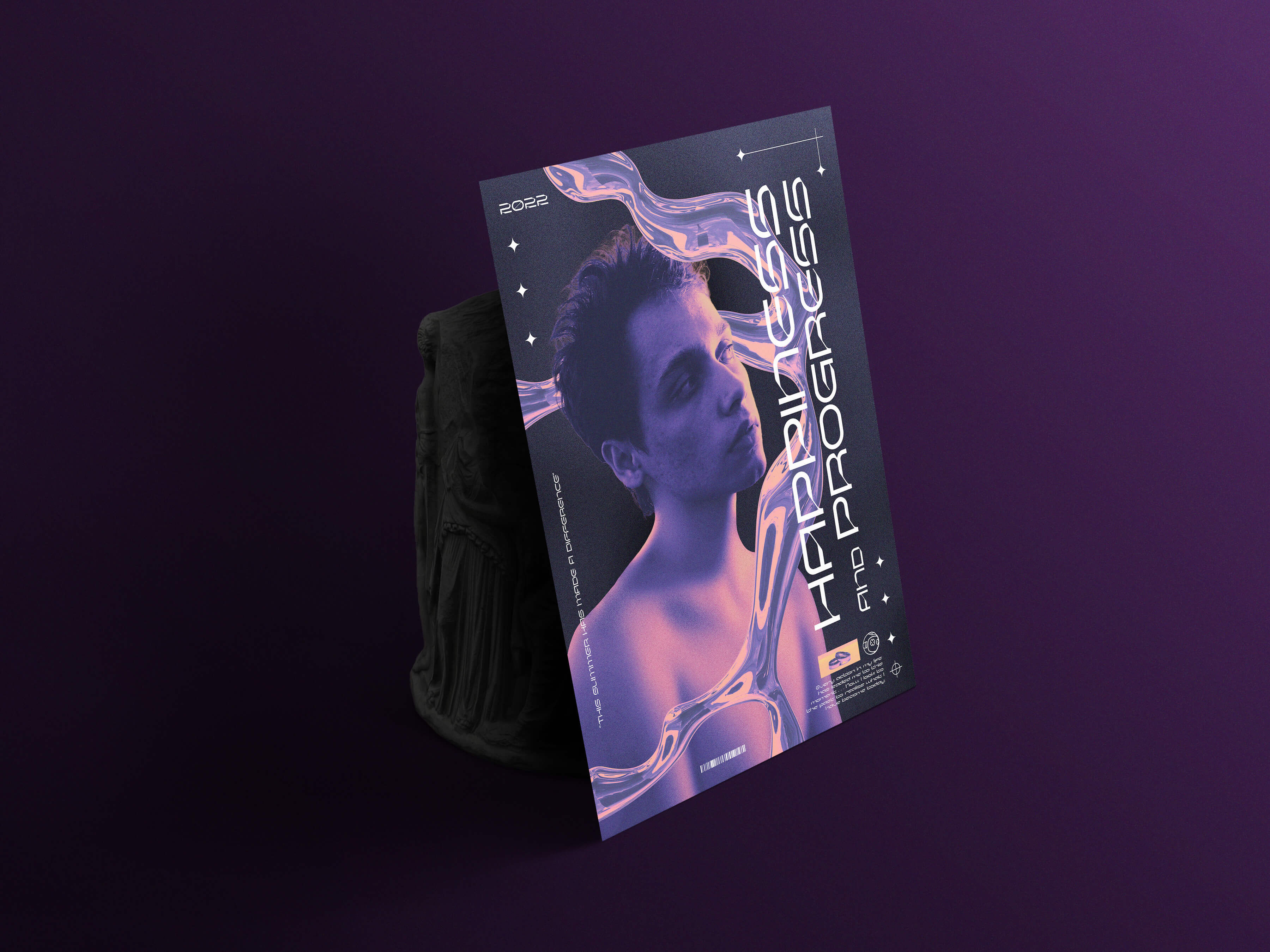 Mockup del cartel morado SOBRE MÍ